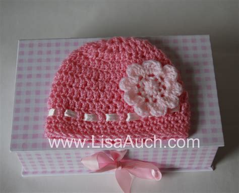 Free Crochet Patterns and Designs by LisaAuch: Free EASY Crochet Baby Hat Pattern with Crochet ...