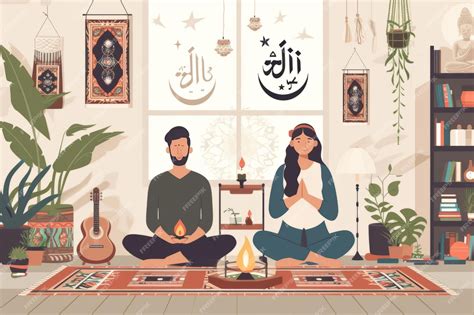 Premium Photo Interfaith Couple Decorating Their Home With Symbols From Both Religions