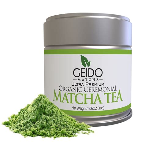 Geido Matcha Green Tea Powder Premium Organic Best Taste Packed