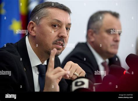 Bucharest, Romania. 30th Jan, 2025: Daniel David, the Romanian Minister