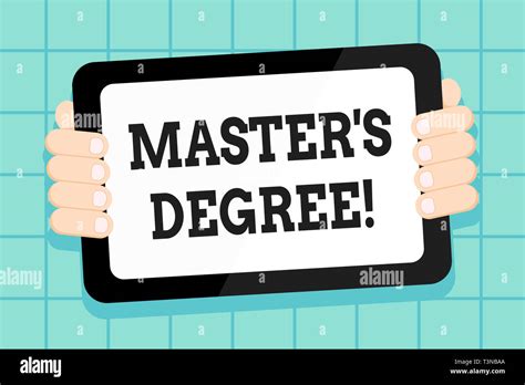 Konzeptionelle Hand schreiben Übersicht Master S Degree. Konzept