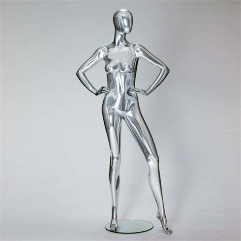 Chrome Silver Rose Gold Pink Full Body Female Chrome Mannequins