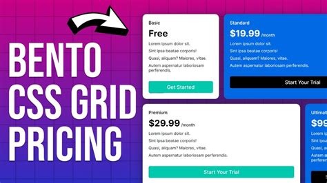 Css Bento Grid Pricing Section Jquery And Css Responsive Pricing Card