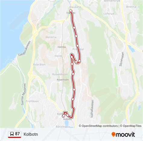 87 Rute Rutetider Holdeplasser Og Kart Kolbotn Oppdatert