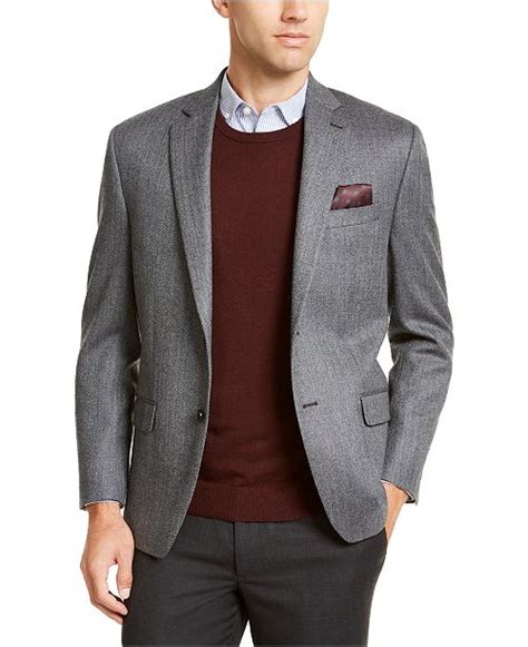 Lauren Ralph Lauren Luxury Wool Cashmere Blend Classic Fit Herringbone