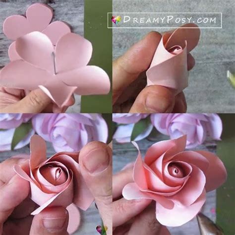 10 Tutorials To Make Paper Rose Free Templates Step By Step Paper