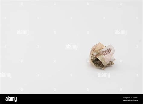 The Crumpled Old Banknote Of Russian Rubles Stock Photo Alamy