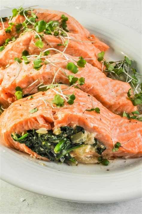 Spinach Feta Stuffed Salmon A Delicious Weeknight Meal That S