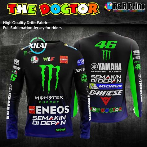 XILAI Yamaha Monster Energy MotoGP VR 46 Theme Full Sublimation Jersey