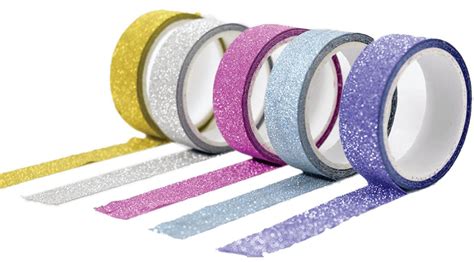 Fita Adesiva Decorativa Glitter C 10 Rolos