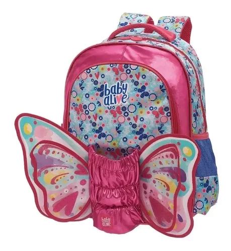 Mochila Infantil Costas Butterfly D Boneca Baby Alive G Parcelamento