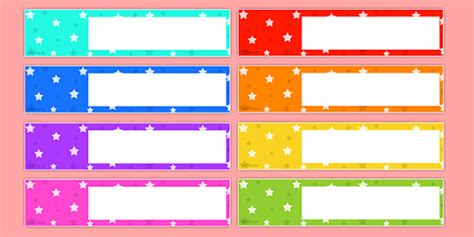 Star Themed Editable Gratnells Tray Labels Tray Label