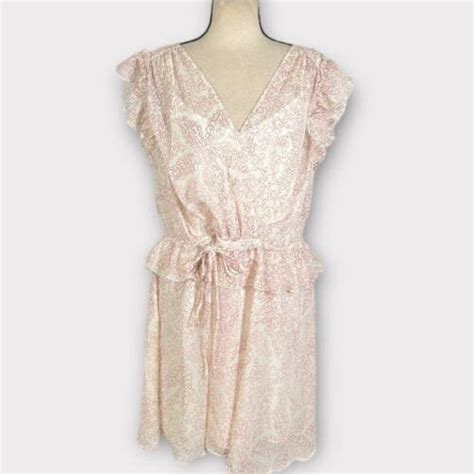 Ted Baker Evelyna Mini Dress Womens Xs Ivory Red Ruffle Cap Sleeve Nwt Ebay