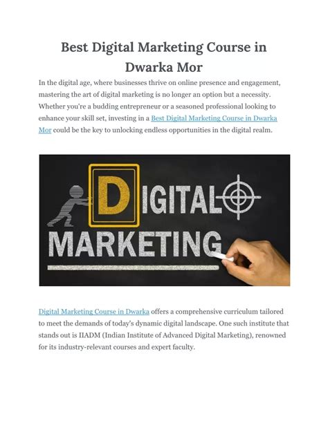 Ppt Best Digital Marketing Course In Dwarka Mor Powerpoint