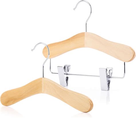 Hangerworld Set de 12 Cintres en Bois pour Bébé 25 cm Amazon fr