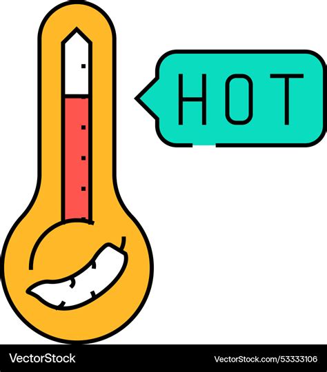 Hot Pepper Spice Scale Icon Color Royalty Free Vector Image