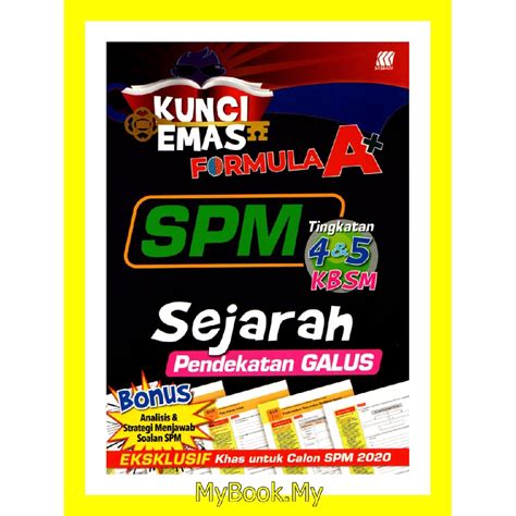 Myb Buku Nota Latihan Kunci Emas Formula A Tingkatan Spm Kbsm