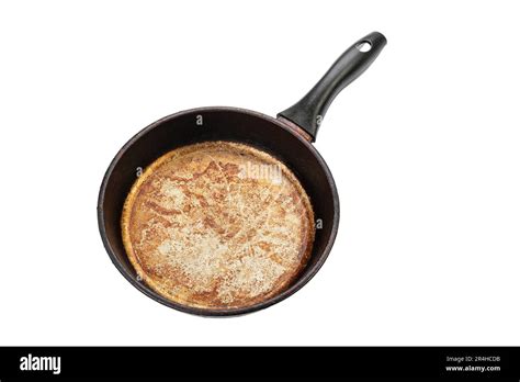 Old Empty Frying Pan Isolated On White Background File Contains