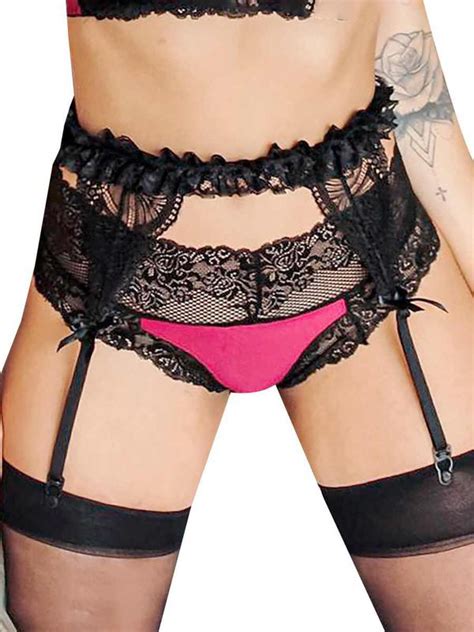 Cinta Liga Sex Frufru Em Renda Laço Cetim Meia A Lingerie Cinta liga Magazine Luiza