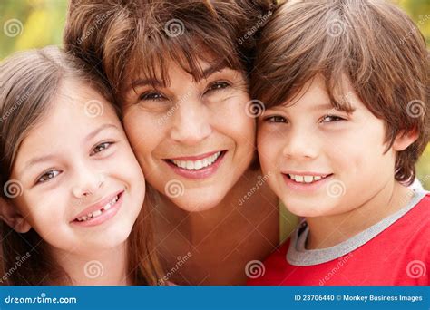 Hispanic Grandmother And Grandchildren Stock Photo Image Of