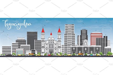 Tegucigalpa Skyline | People Illustrations ~ Creative Market