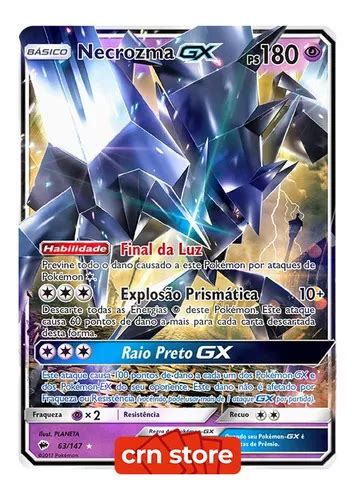 Carta Pokémon Lendário Necrozma Gx Sombras Ardentes Parcelamento sem