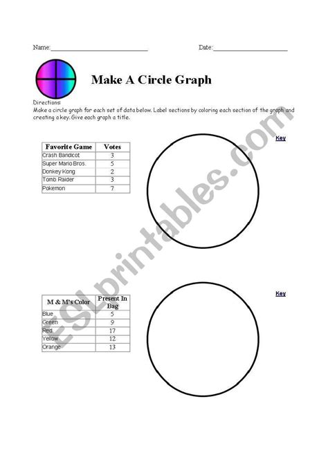 Free Printable Circle Graph Worksheets