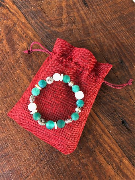 Diffuser Bracelet Sea Green Beaded Stretch Bracelet Lava Bead