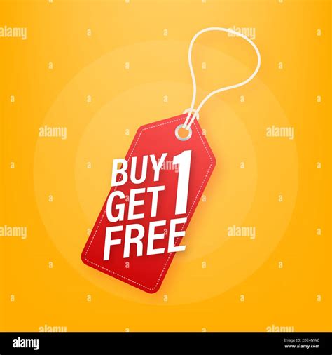 Buy 1 Get 1 Free Sale Tag Banner Design Template Vector Stock Illustration Stock Vector Image