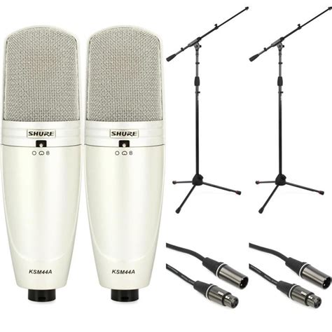 Shure Ksm A Large Diaphragm Condenser Microphone With Stand And Cables