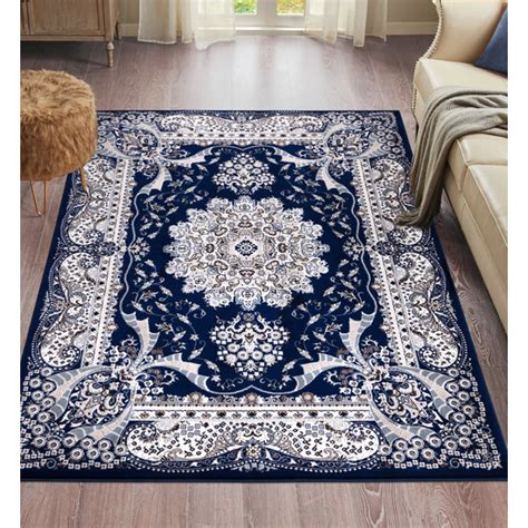 Latitude Vive Brenlynn Machine Woven Blue Area Rug Reviews Wayfair