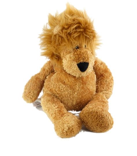 Doudou Peluche Lion Marron Foulard Orange TEDDYKOMAPNIET 30 Cm Chez