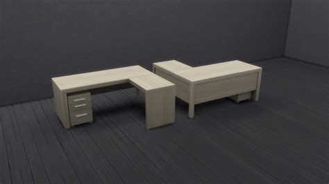 Corner Desk Base Game Created A Simple Desk — Illogical Sims Cc