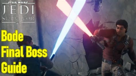 Star Wars Jedi Survivor Bode Boss Fight Guide Walkthrough Youtube