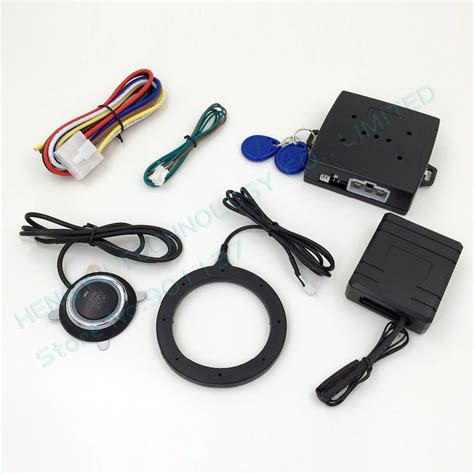 Smart Rfid Car Alarm System Push Engine Start Stop Button Transponder