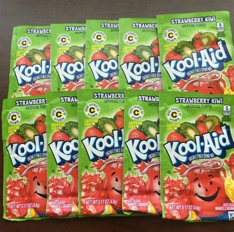 50 Strawberry Kiwi 1 Mystery Flavor Kool Aid Drink Mix Summer Party Fun