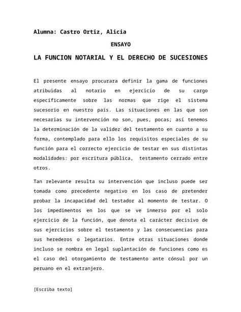 Docx La Funcion Notarial En El Derecho De Sucesiones Dokumen Tips