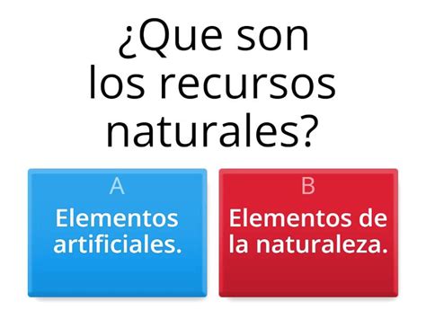 Recursos Naturales Quiz
