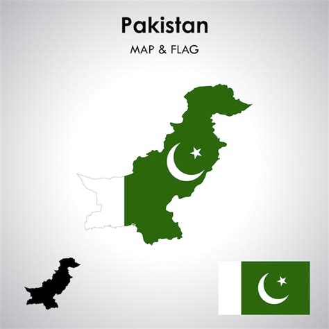 Premium Vector Pakistan Flag And Map Design Map Flag Vector File