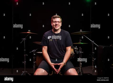 Idles Drummer Jon Beavis Photographed At Factory Studios Bristol Stock