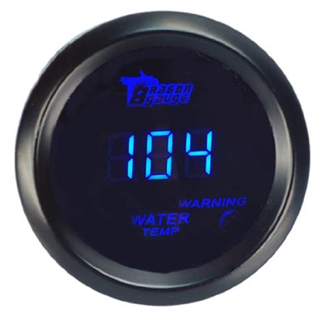 Hotsystem Universal Water Temp Gauge Temperature Meter Electronic Blue