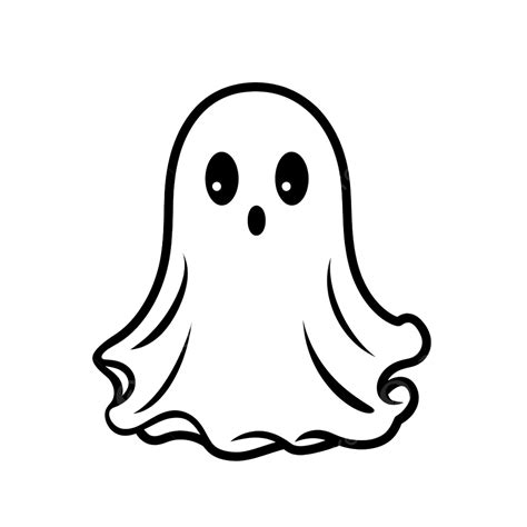 Doodle Ghost Isolated Ghost Drawing Outline Hand Drawn Ghost Vector