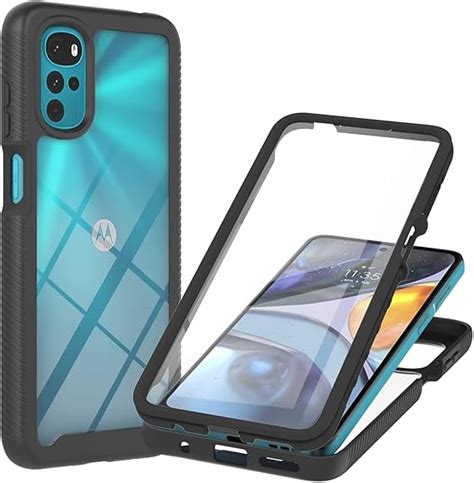 Dfjhure Motorola Moto G62 Case Built In Screen Protector Full Body