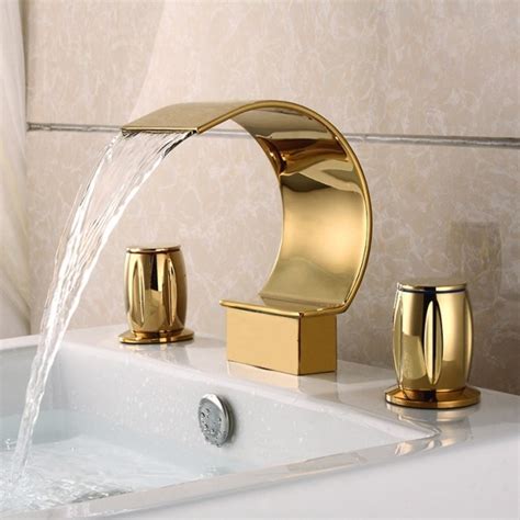 Luxury Mooni Modern Waterfall Widespread 2-Handle Bathroom Sink Faucet ...