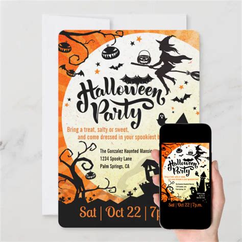 Witch Halloween Party Potluck Invitation Zazzle