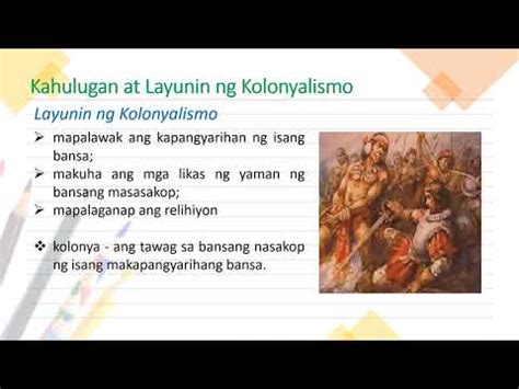 Ano Ang Mga Ibig Sabihin Ng Kolonyalismo