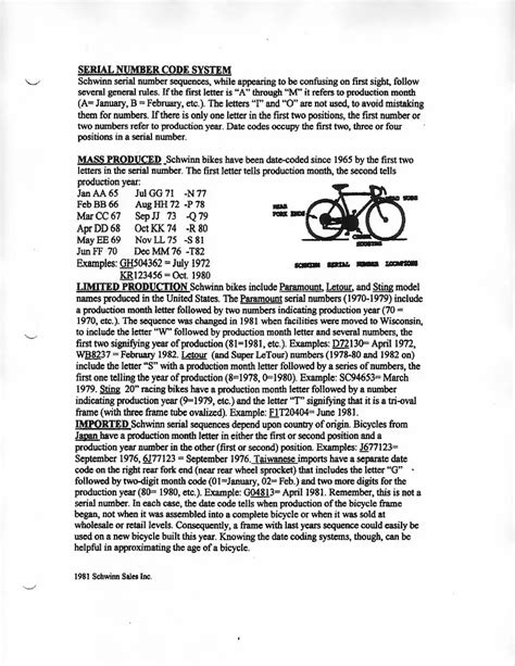 schwinn-serial-numbers – Frugal Average Bicyclist