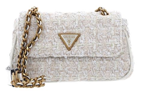 Guess Giully Mini Convertible Flap Crossbody Bag Ivory Multi Modeherz