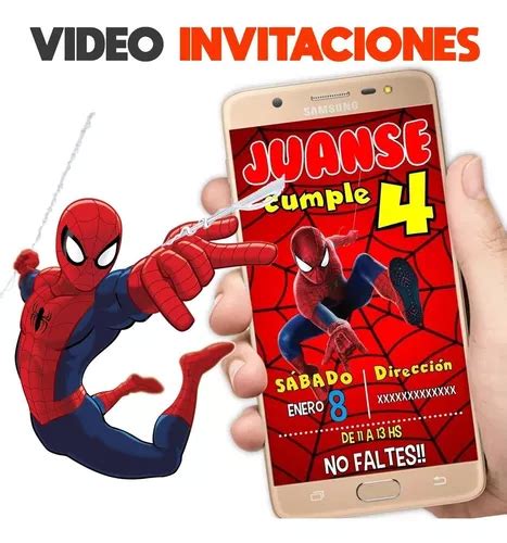 Vídeo Invitación Digital Princesa Hombre Araña Spiderman en venta en