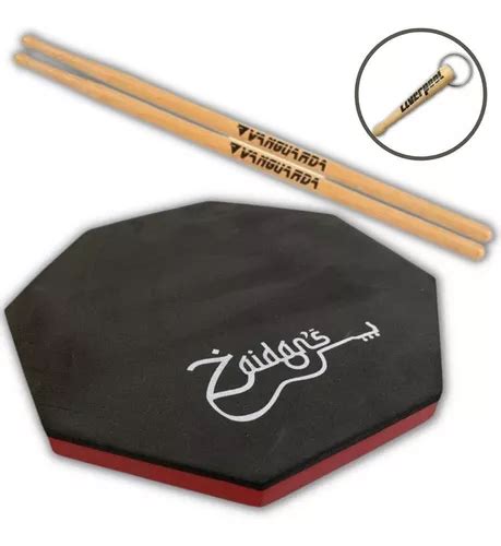 Pad Estudo Bateria Percussão 20cm Par Baquetas Vanguarda Frete grátis